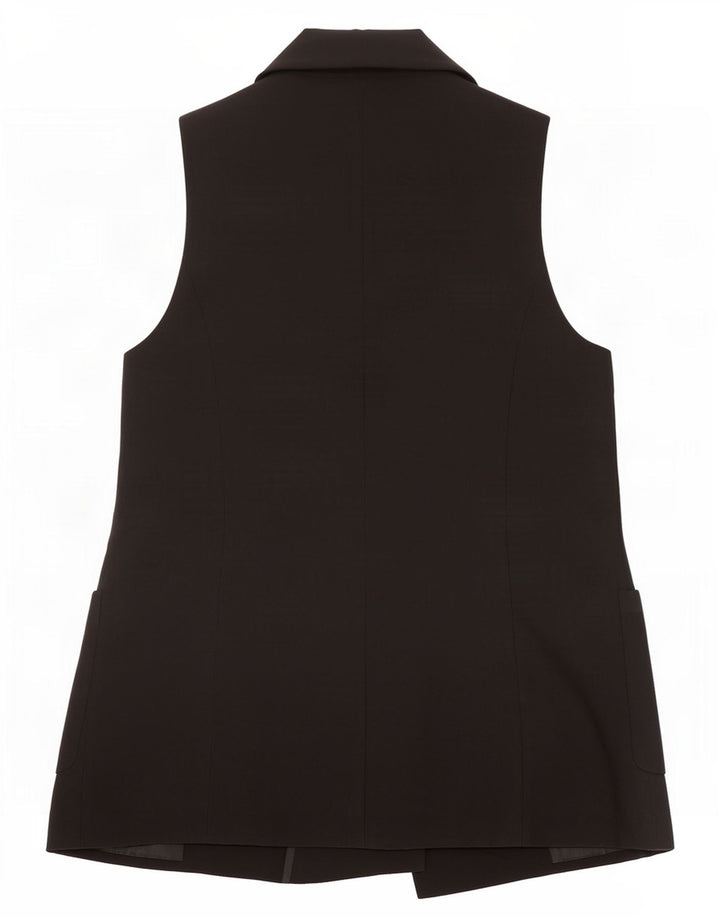 Gilet lungo da donna Zara UK 14 poliestere nero medio
