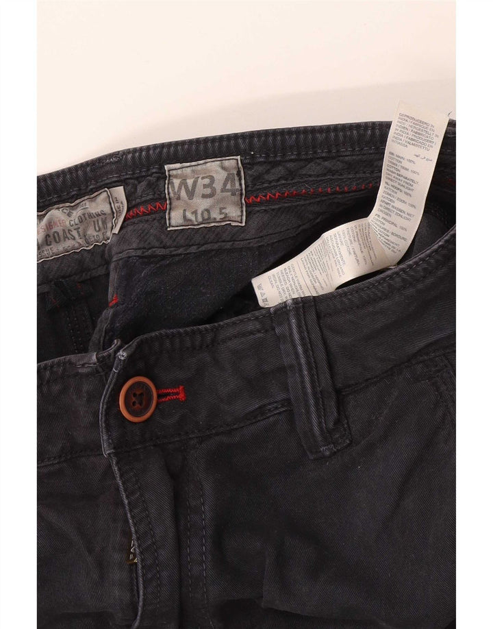 Pantaloncini chino da uomo Fat Face W34 grandi in cotone nero