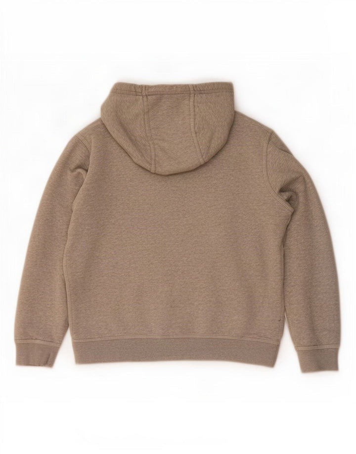 Felpa con cappuccio grafica Nike da uomo in cotone chiazzato grigio medio