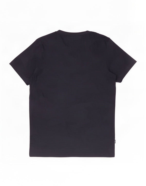 T-shirt da uomo Hugo Boss Top Small in cotone mimetico blu navy