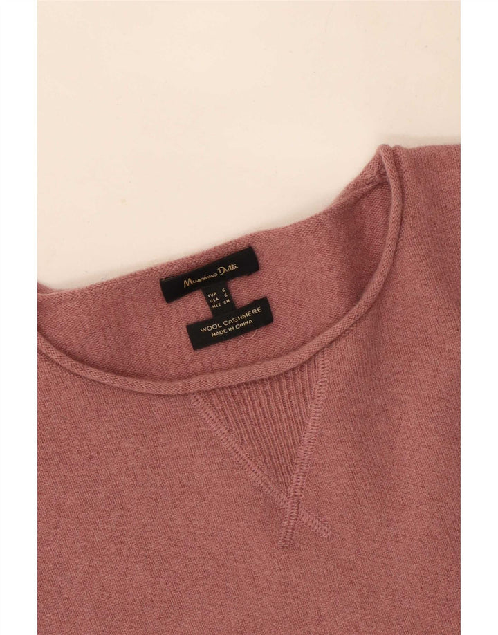 Maglione maglione girocollo oversize da donna Massimo Dutti UK 10 piccolo rosa