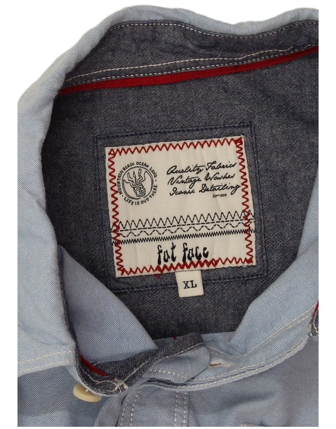 Camicia da uomo Fat Face XL in cotone blu