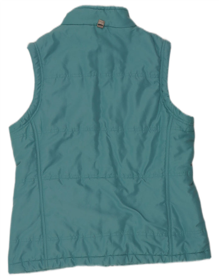 WEIRD FISH Gilet imbottito da donna UK 14 Large Turchese Poliestere