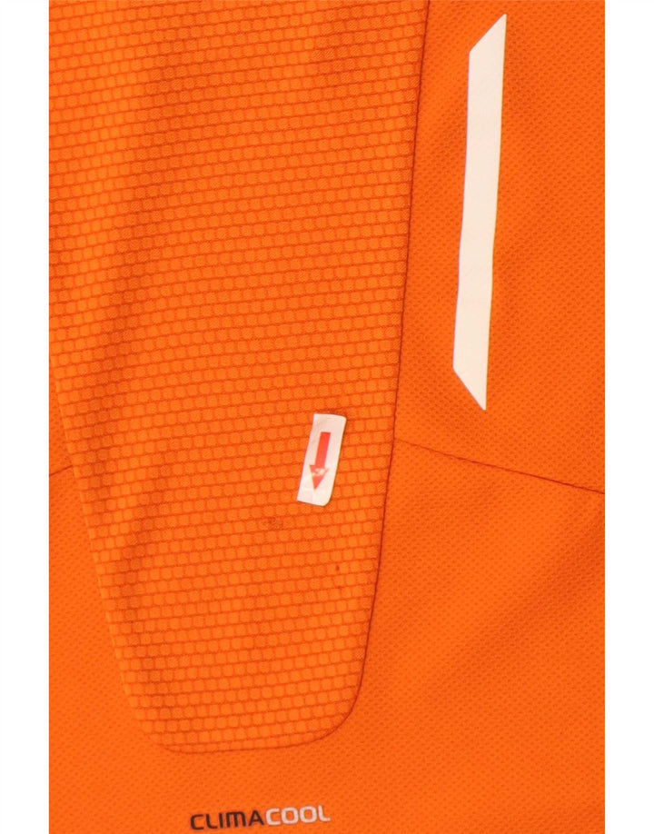 T-shirt Adidas Clima 365 da uomo, grande, in poliestere color block arancione