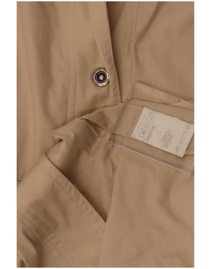 Trench da donna vintage IT 46 grande in cotone beige