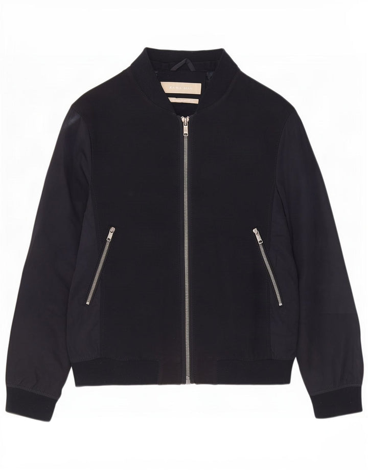 Giubbotto bomber da uomo Zara UK 40 Large blu navy color block