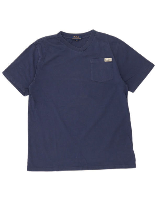 Polo Ralph Lauren T-shirt da ragazzo Top 14-15 anni Large in cotone blu navy