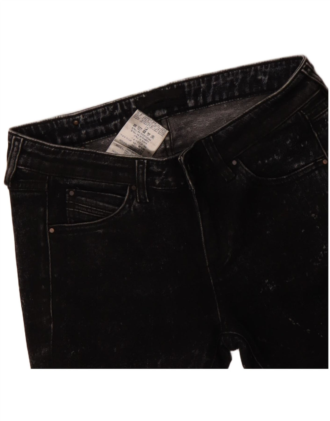 Jeans skinny da donna DIESEL W28 L33 cotone nero