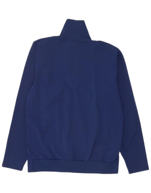 Giacca da ginnastica vintage da uomo, colore blu navy medio