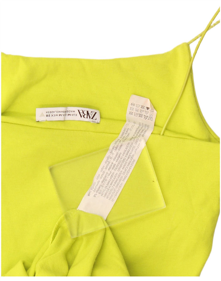Prendisole da donna Zara UK 12 cotone verde medio