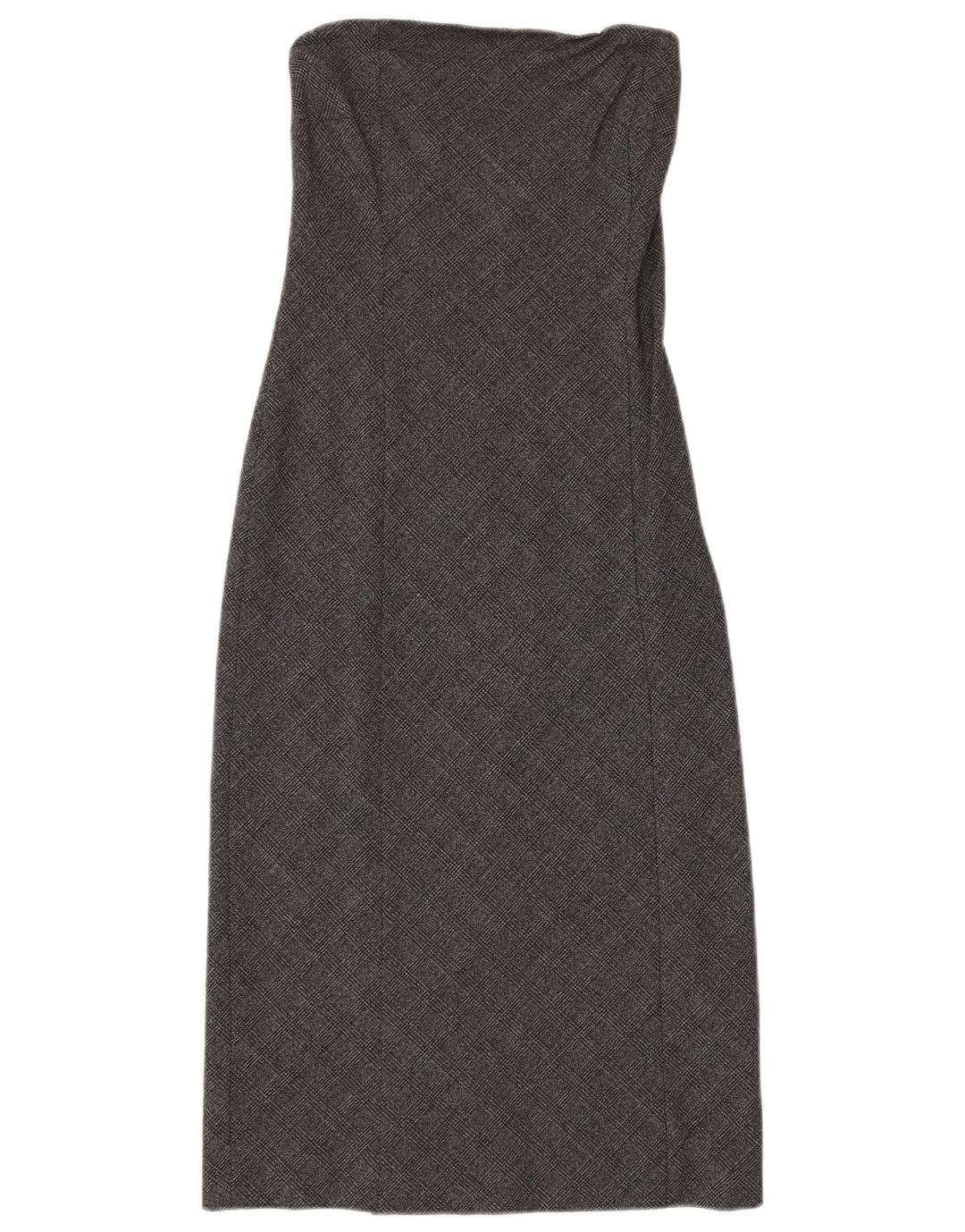 Abito Donna Senza Spalline Patrizia Pepe IT 42 Viscosa Pied De Poule Grigio Medio