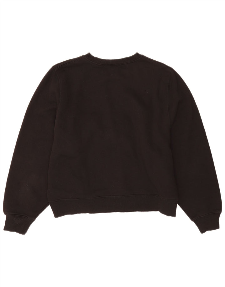 Felpa corta oversize da donna Zara UK 14 cotone nero medio