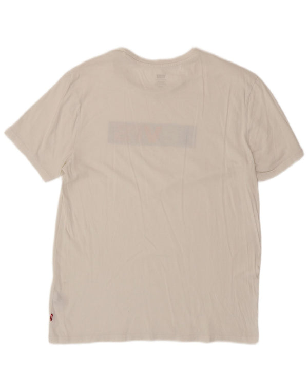 T-shirt grafica da uomo LEVI'S Top in cotone bianco medio