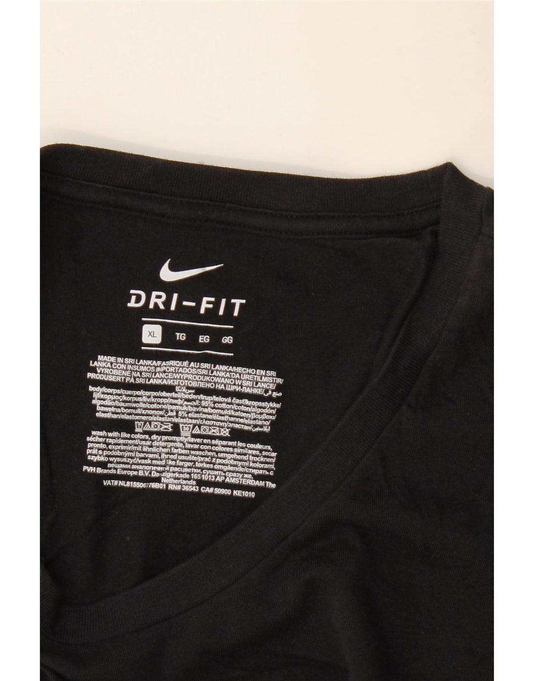 T-shirt NIKE da uomo Dri Fit Top XL in cotone nero