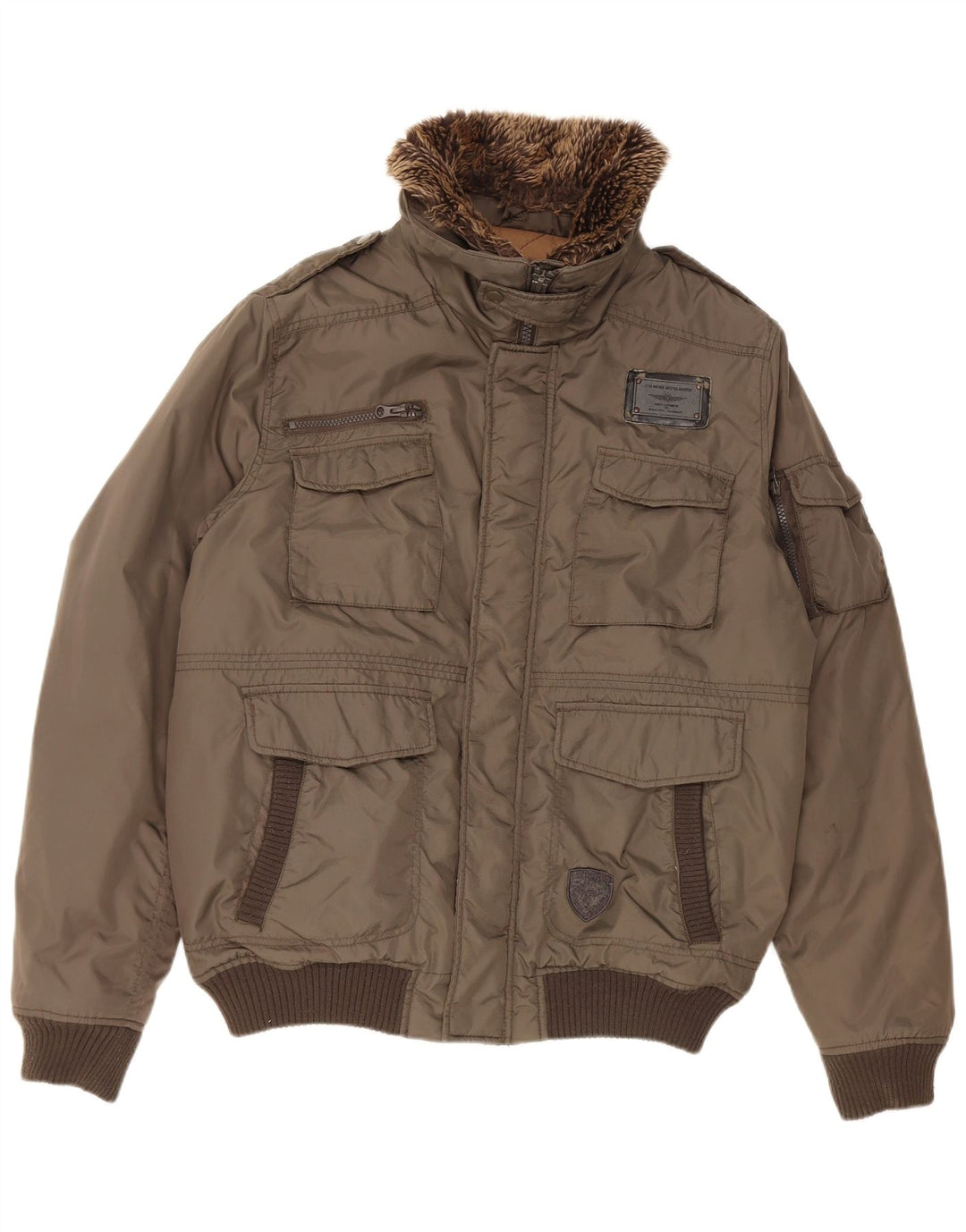 Giubbotto bomber militare da uomo Celio UK 42 XL nylon kaki