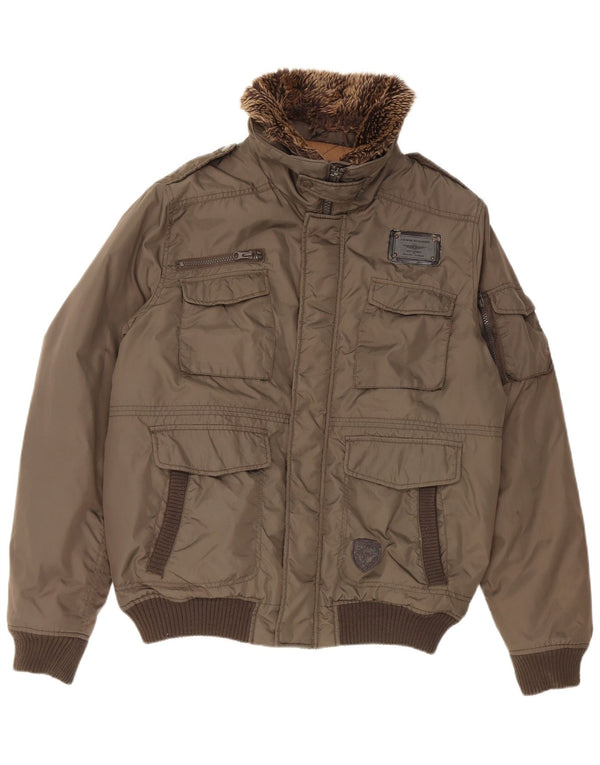 Giubbotto bomber militare da uomo Celio UK 42 XL nylon kaki
