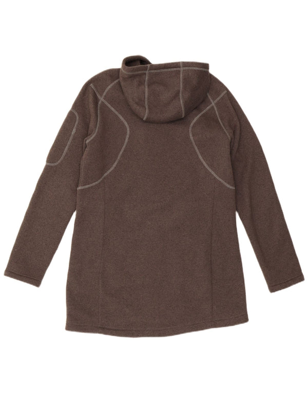 JACK WOLFSKIN Giacca da tuta da donna con cappuccio UK 16 Large Marrone