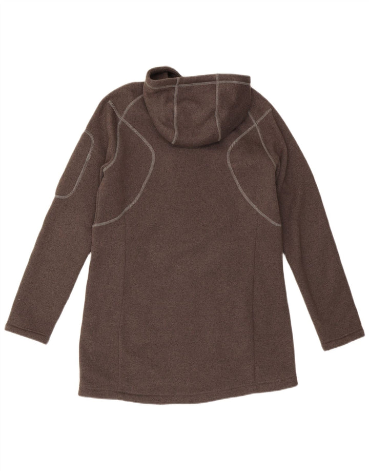 JACK WOLFSKIN Giacca da tuta da donna con cappuccio UK 16 Large Marrone