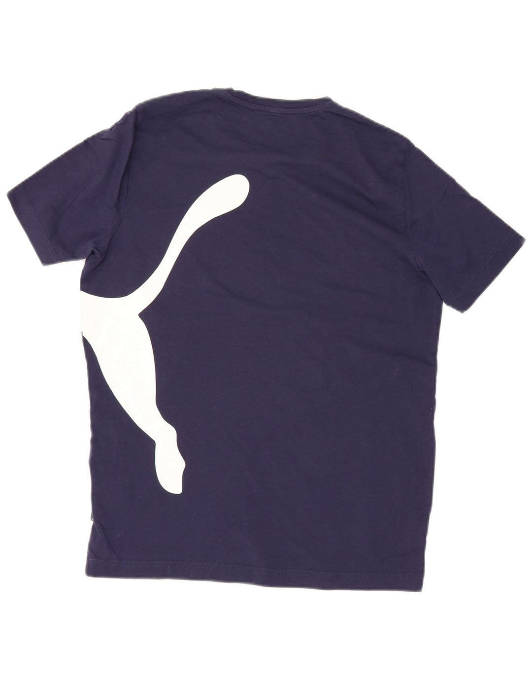 T-shirt grafica da uomo Puma Top Small in cotone blu navy