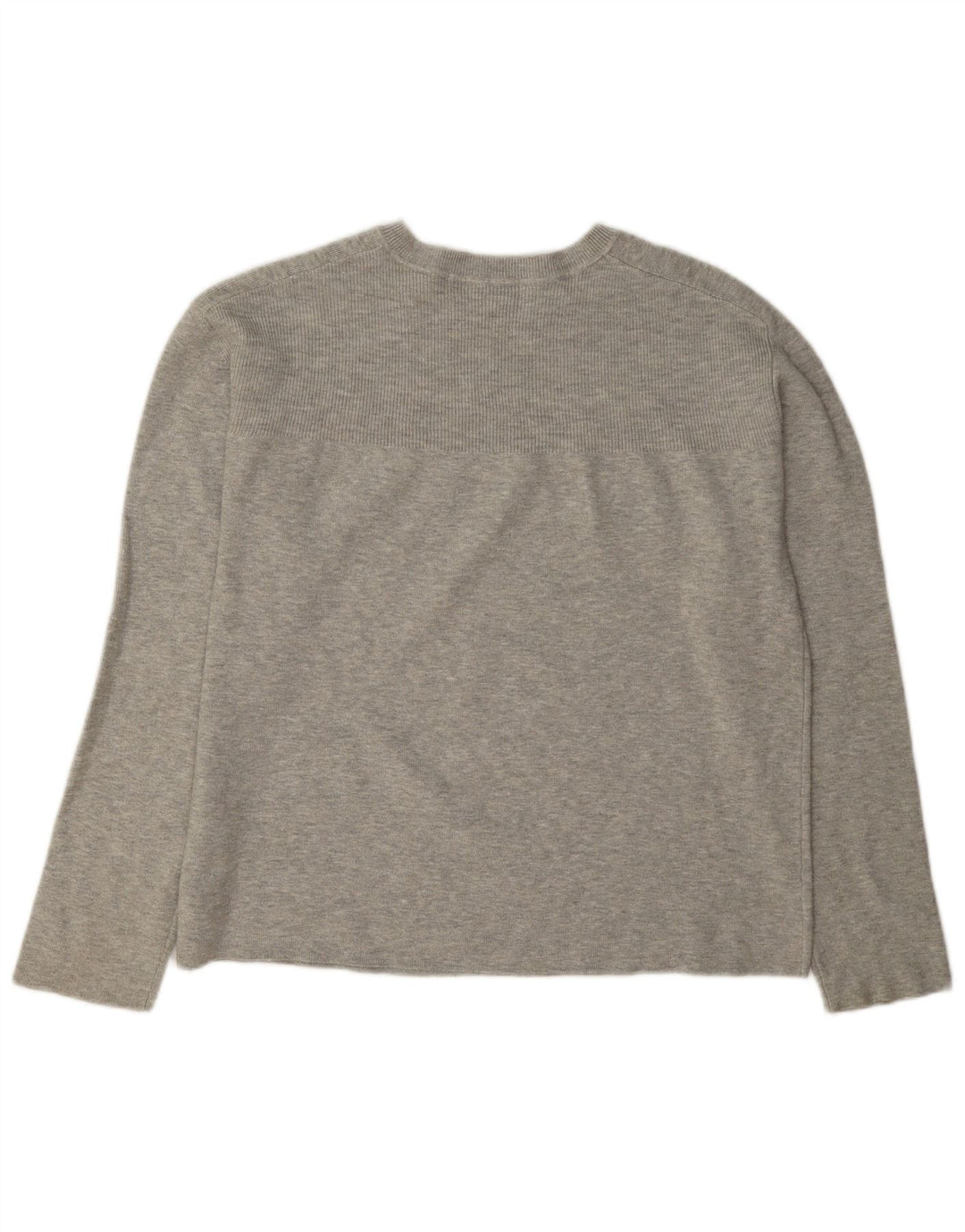 Maglione maglione girocollo da donna Marks & Spencer UK 14 Viscosa grigio medio