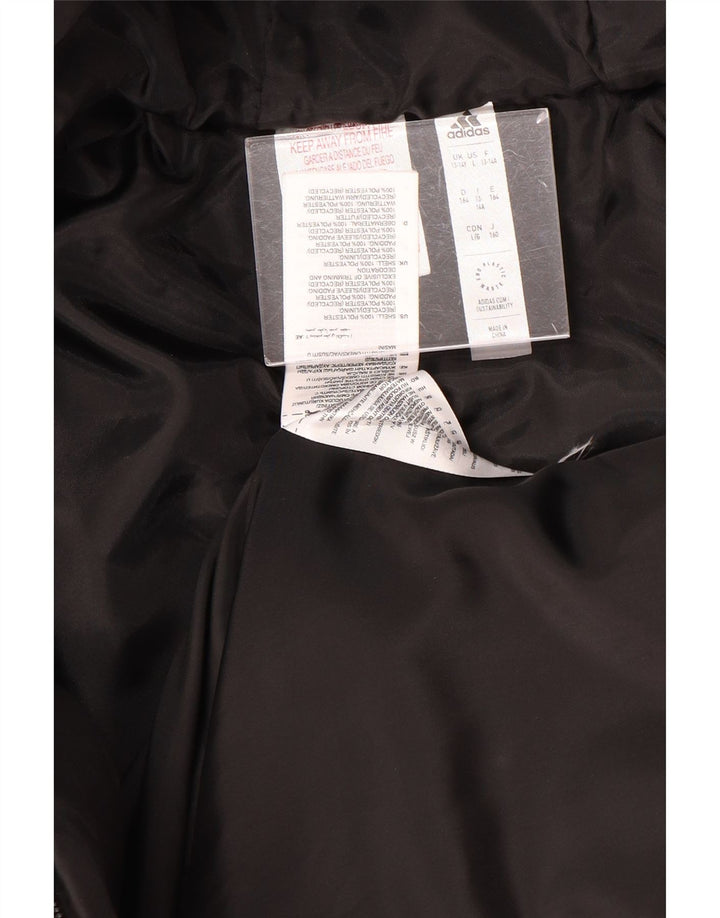 Giacca imbottita con cappuccio Adidas da ragazzo 13-14 anni in poliestere nero