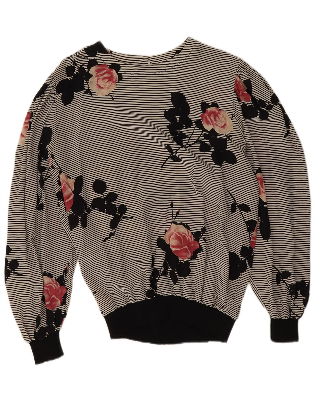 Camicetta a maniche lunghe da donna Biffi UK 16 Grande seta floreale grigia