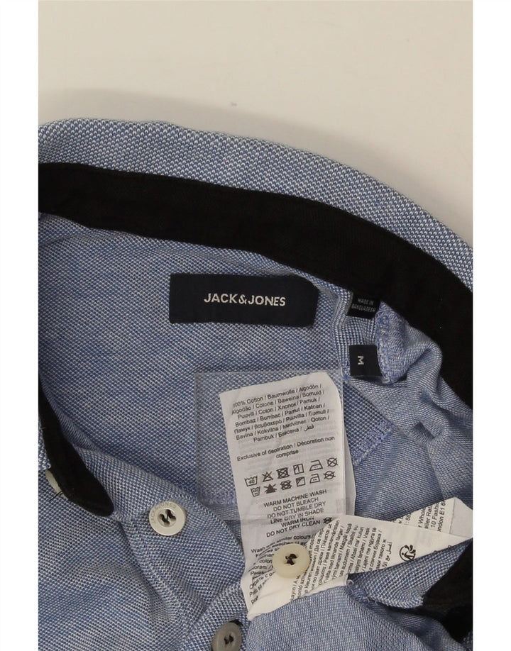Polo da uomo Jack & Jones in cotone blu medio