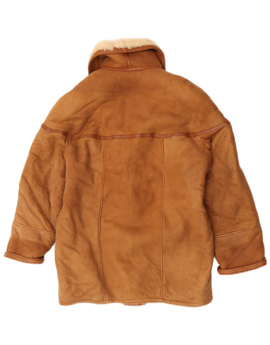 Giacca in shearling vintage da donna IT 42 Shearling beige medio