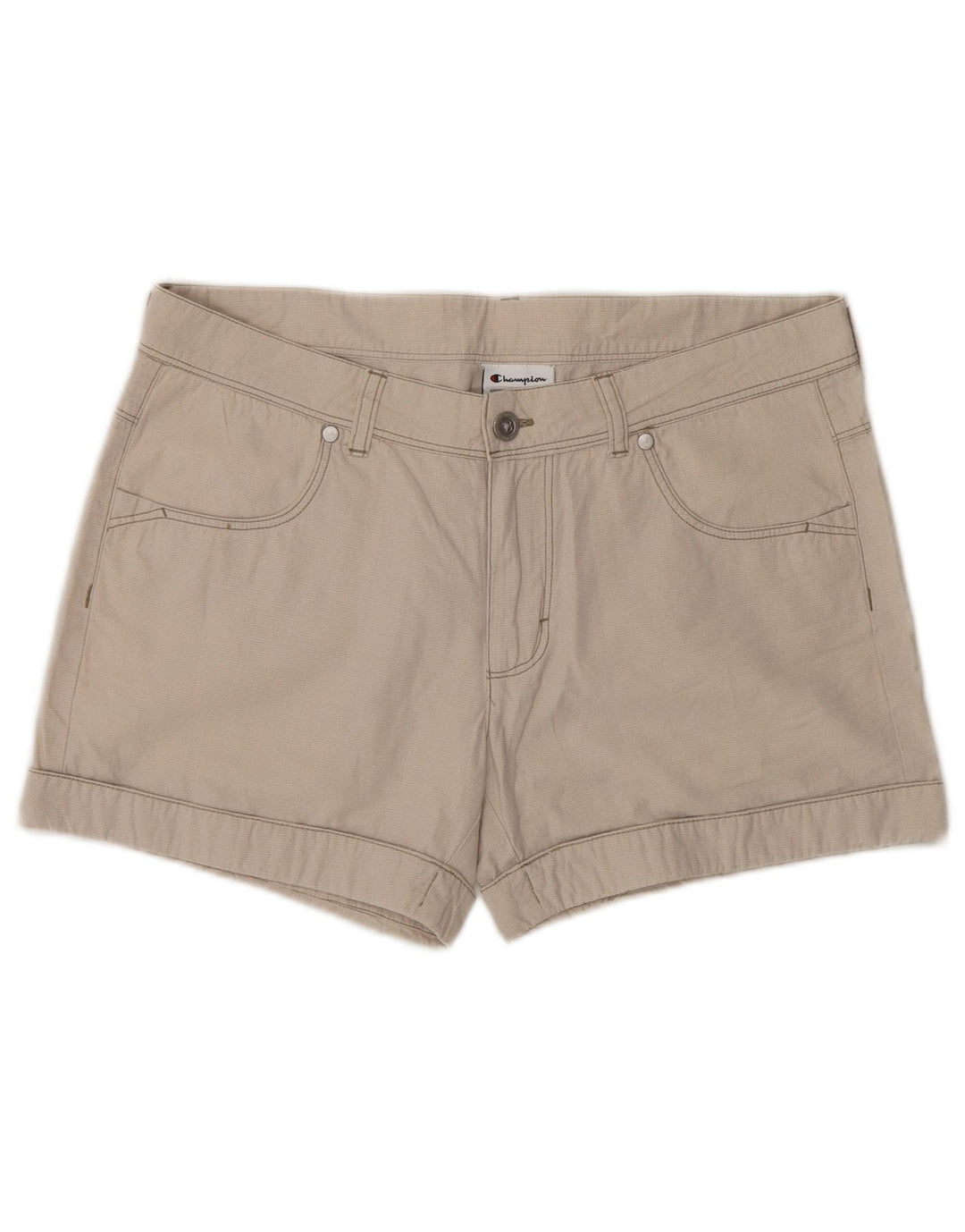 Pantaloncini casual da donna Champion medi W30 pied de poule beige