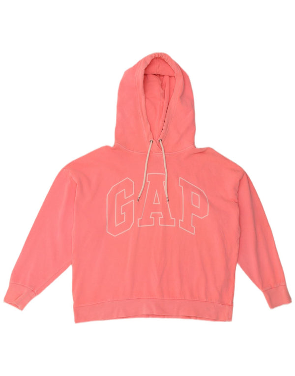 Gap Felpa con cappuccio oversize con grafica da donna UK 16 Large in cotone rosa
