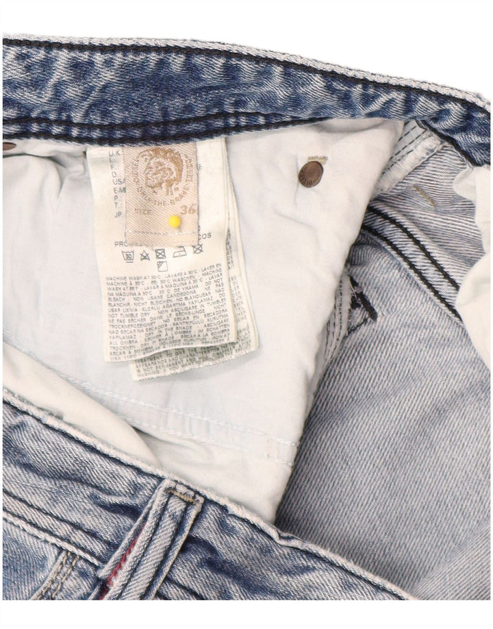Jeans dritti invecchiati da uomo Diesel W36 L34 cotone blu