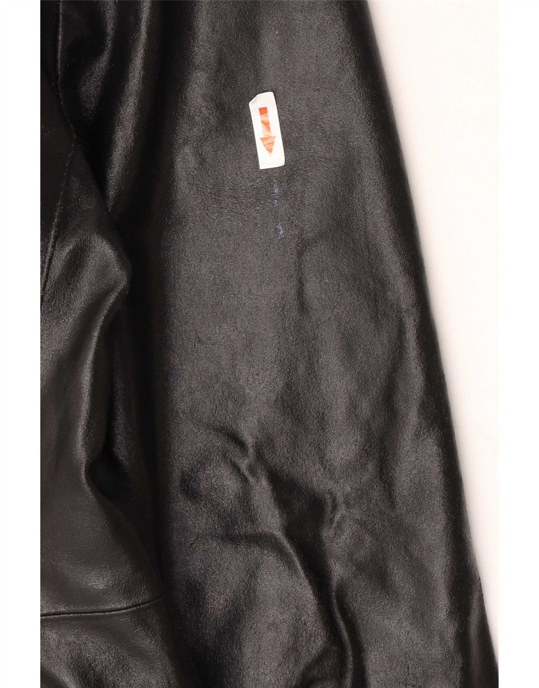 Cappotto in pelle vintage da donna IT 46 grande nero