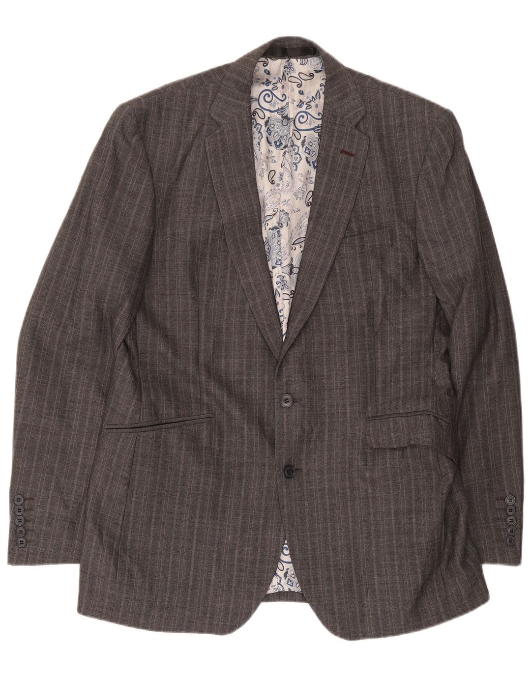 Giacca blazer autografa da uomo Marks & Spencer UK 42 Large Grey Herringbone