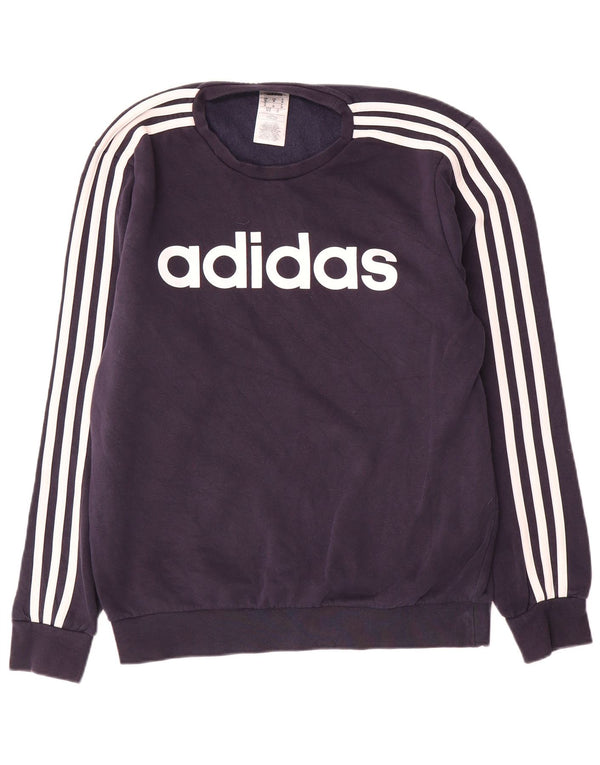 Felpa da uomo Adidas maglione medio blu navy poliestere