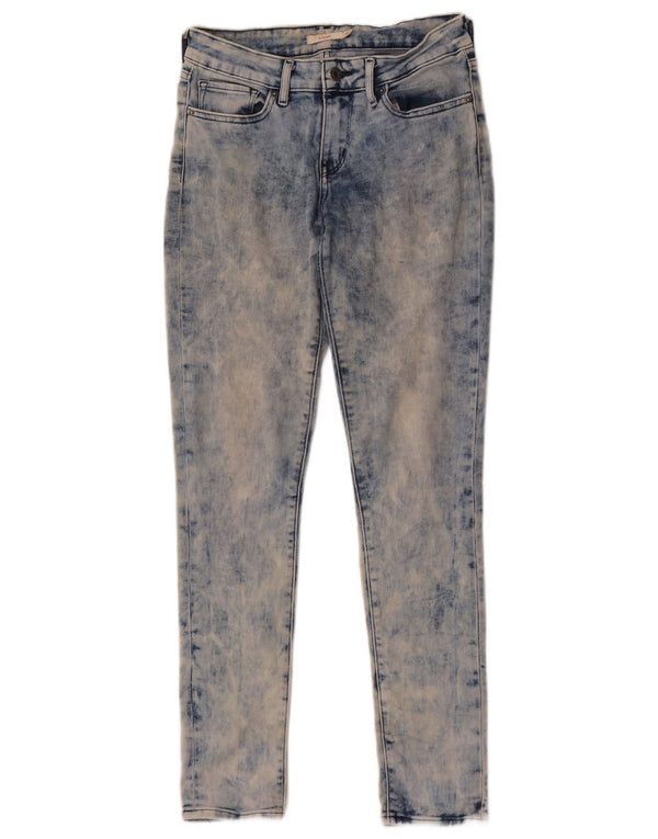 Jeans skinny Levi's da donna 711 lavaggio acido W27 L30 cotone blu