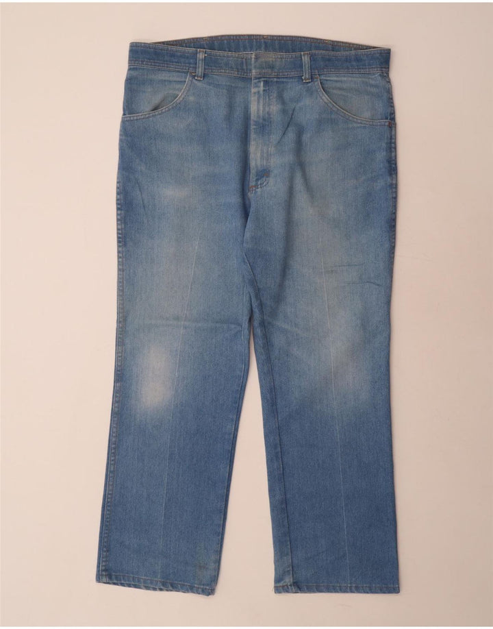 Jeans dritti da uomo vestibilità regolare WRANGLER W38 L29 poliestere blu