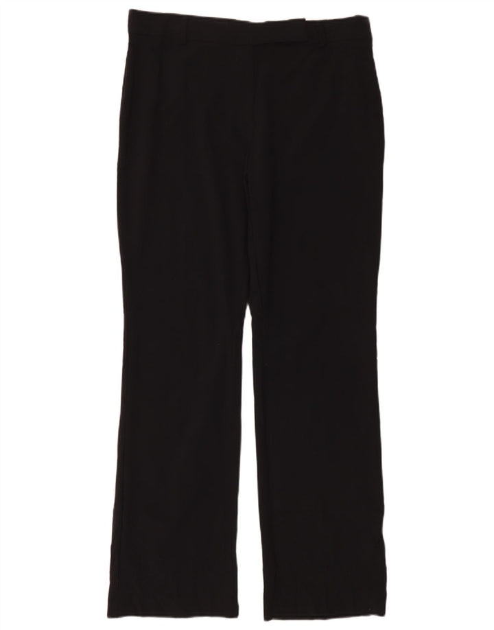 Pantaloni da abito Bootcut da donna Marks & Spencer UK 14 Large W34 L30 Nero