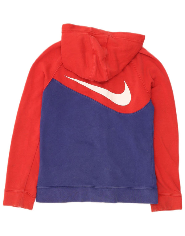 Felpa con cappuccio e zip grafica NIKE per ragazzi 12-13 anni, grande, colore rosso