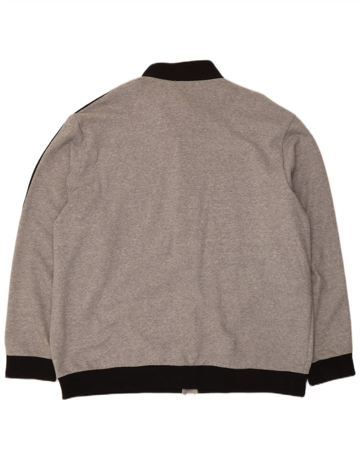 Giacca da tuta da uomo Adidas 2XL in cotone color block grigio