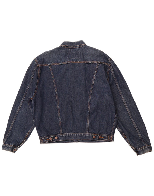 Giacca di jeans da uomo WRANGLER UK 40 grande cotone blu navy