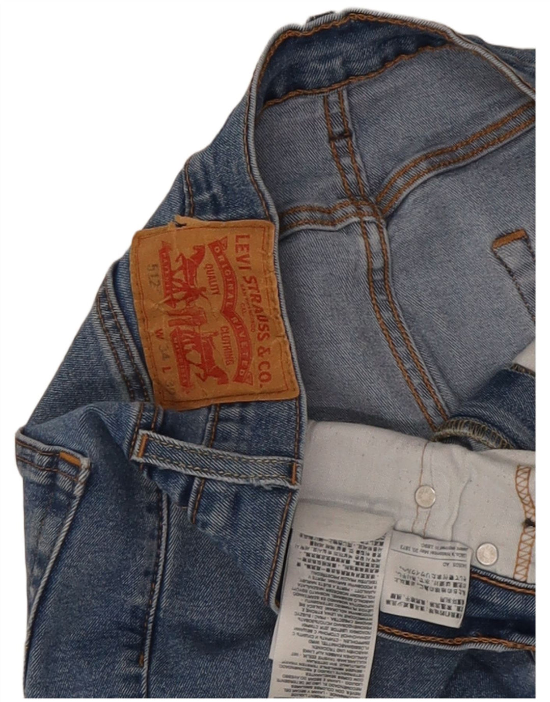 Jeans Levi's Uomo 512 Slim Tapered W34 L30 Cotone Blu