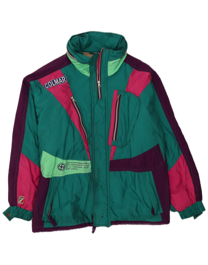 Giacca da sci oversize grafica da uomo Colmar IT 56 XL color block verde