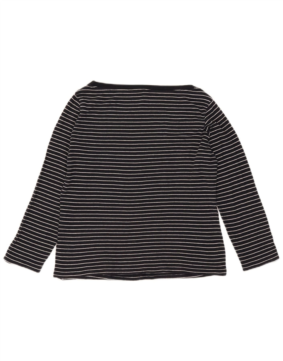 Top manica lunga da donna Marks & Spencer UK 16 grande gessato blu navy