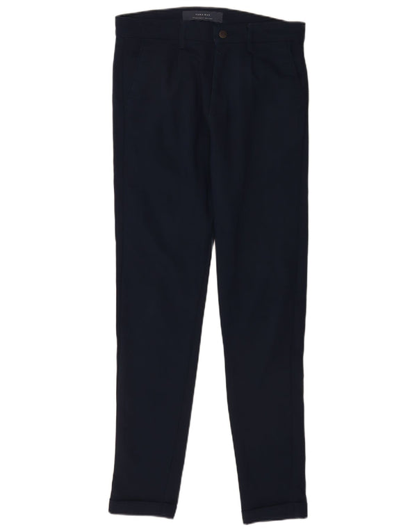 Pantaloni chino skinny da uomo Zara EU 38 Small W30 L29 Blu navy