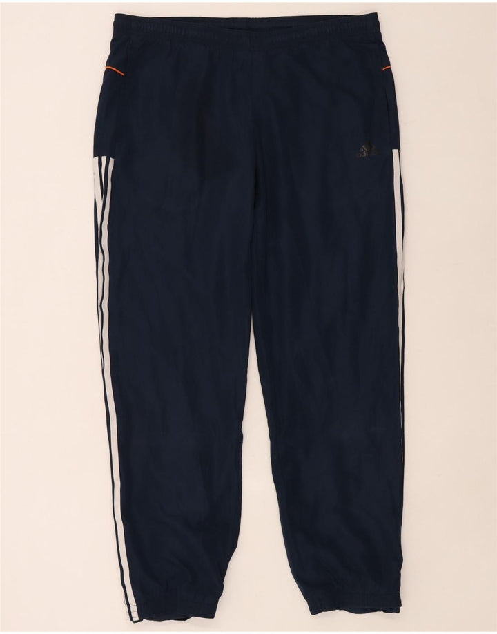 Pantaloni da tuta da uomo Adidas Joggers UK 40/42 Poliestere blu navy medio