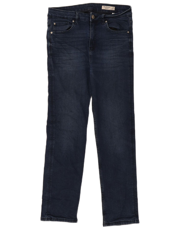 Jeans dritti da donna Marks & Spencer UK 12 medio W30 L28 blu navy