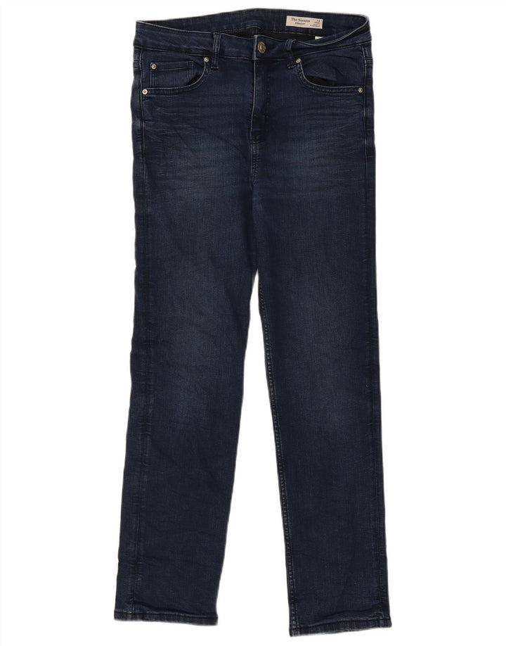 Jeans dritti da donna Marks & Spencer UK 12 medio W30 L28 blu navy