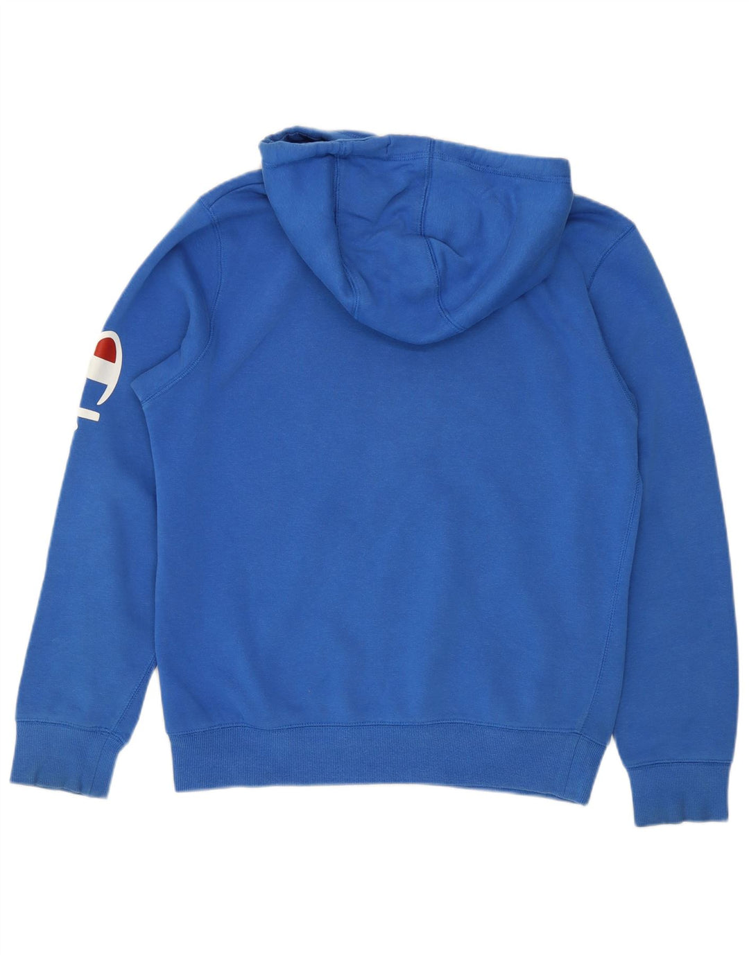 Maglione con cappuccio grafico da uomo Champion piccolo in cotone blu