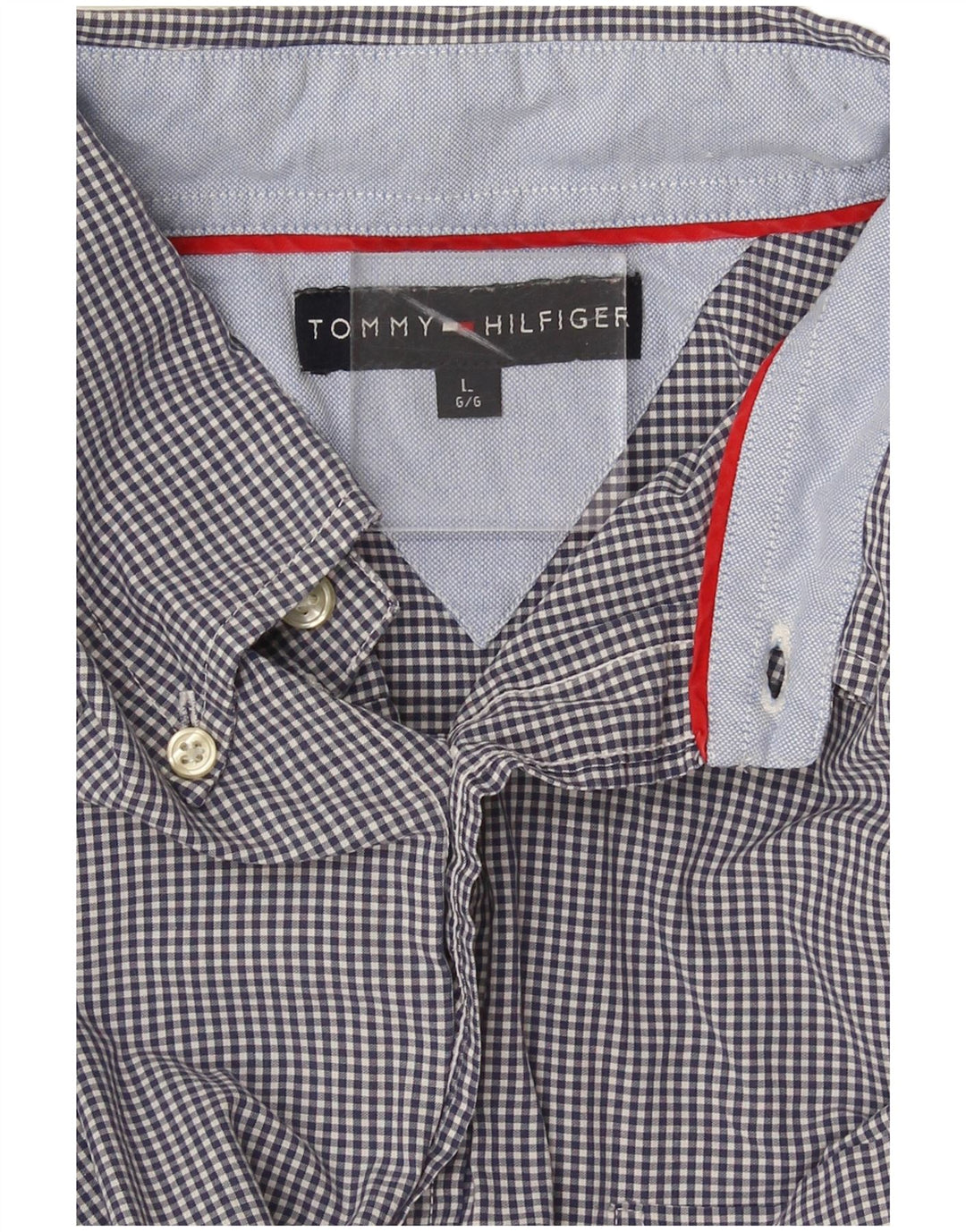 Camicia da uomo Tommy Hilfiger grande a quadretti blu navy