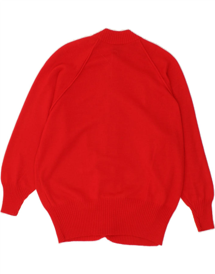 VINTAGE Womens Cardigan Sweater EU 48 2XL Red Polyacrylic Vintage Vintage and Second-Hand Vintage from Messina Hembry 